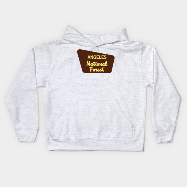 Angeles National Forest sign Kids Hoodie by nylebuss